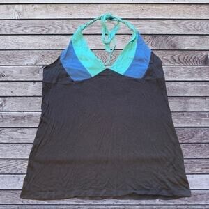 OLD NAVY Multi-colored Blue Perfect Fit Halter Tank Size Medium